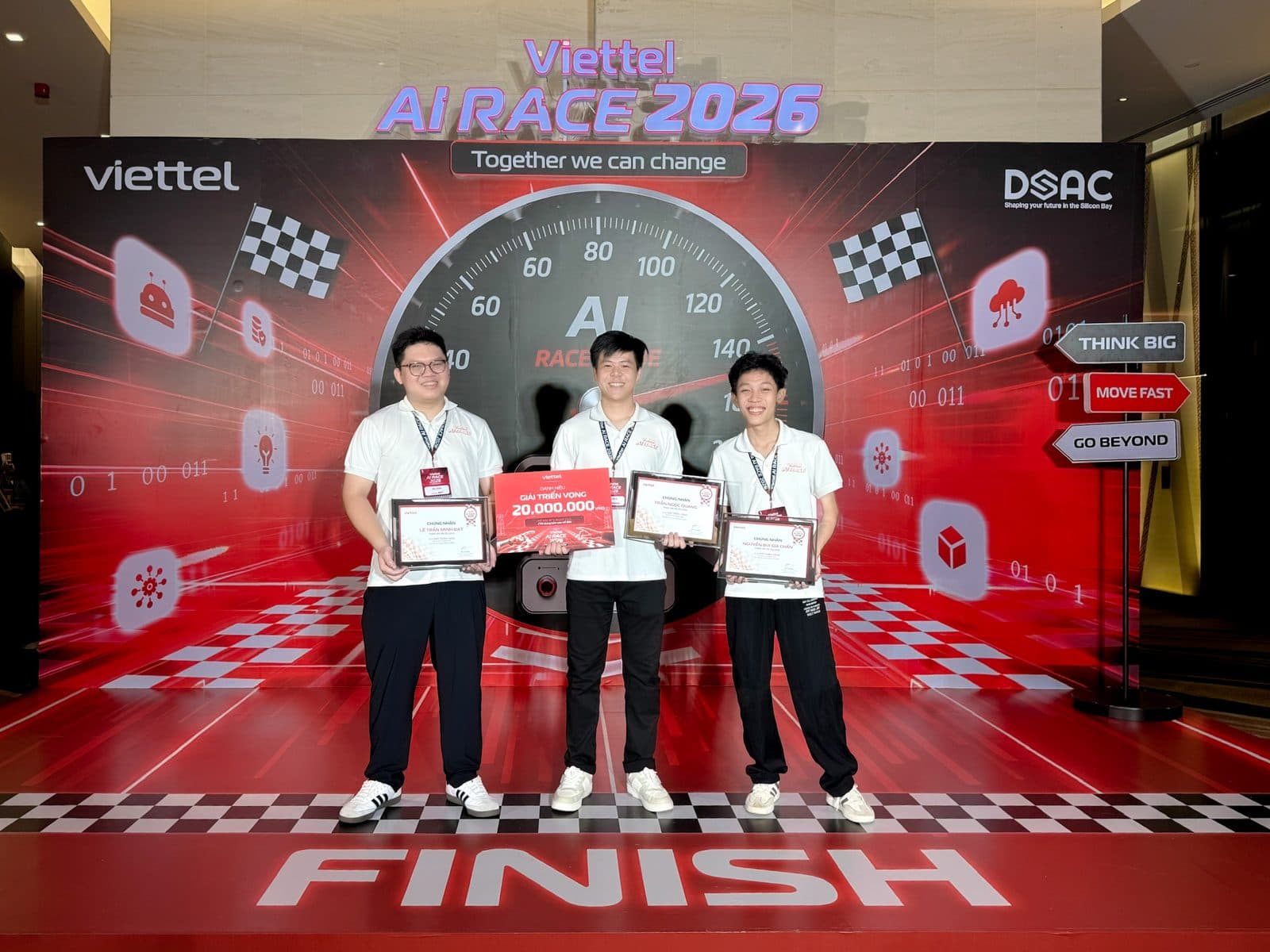 The Zillexa team on stage at Viettel AI Race 2026